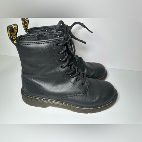 Dr. Doc martens black leather boots size US M 5 US L 6 - Picture 6 of 7
